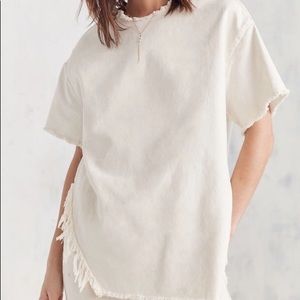 “BDG Destroyed Oversized Denim Top”